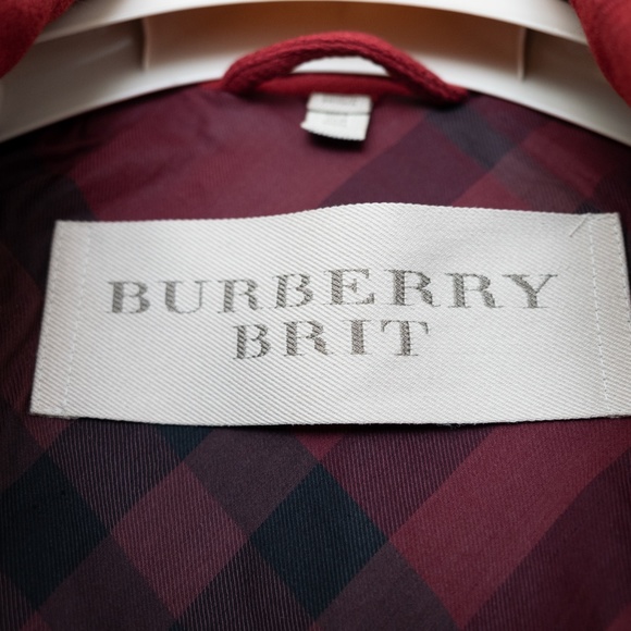 Burberry Brit Red Trench Coat - Picture 8 of 8